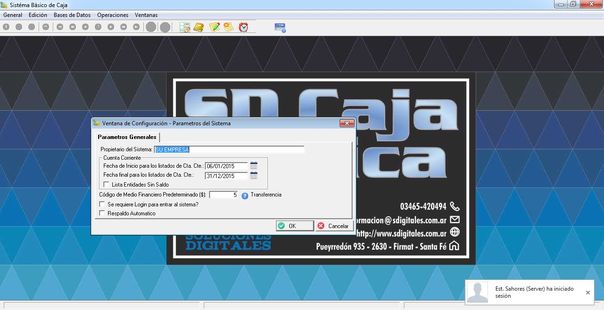 Caja B&aacute;sica - Configuraci&oacute;n