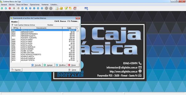 Caja B&aacute;sica - Examinar Cuentas
