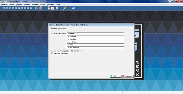 SD Cuentas Corrientes - Configuraci&oacute;n