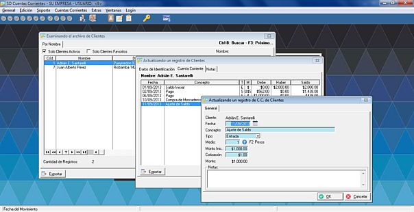 SD Cuentas Corrientes - Ficha de Cuenta Corriente de Clientes
