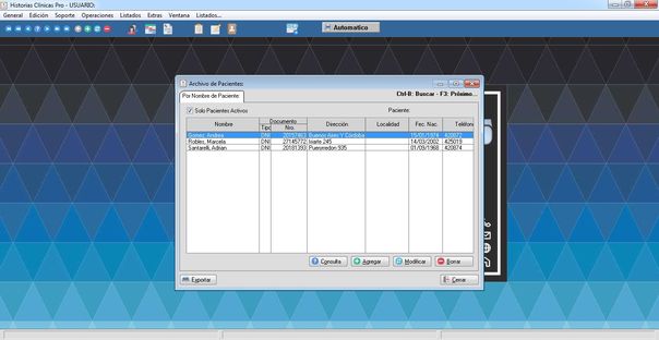 Historias Clinicas - Examinar Pacientes