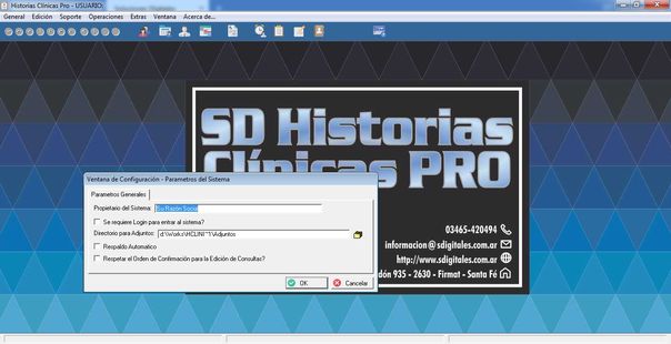 Historias Clinicas Pro - Configuraci&oacute;n