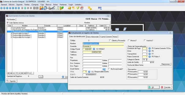 SD Gestion Inicial - Clientes