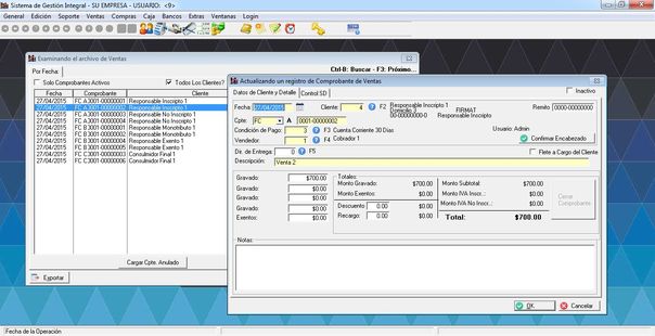 SD Gestion Inicial - Ventas