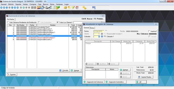 SD Gestion Inicial - Ficha de Cobranzas