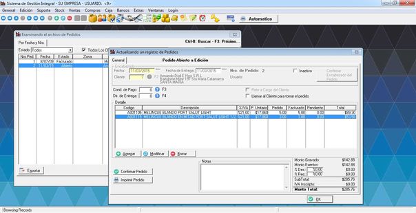 SD Gestion Medium - Ficha de Pedidos