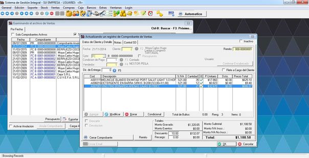 SD Gestion Medium - Ficha de Comprobante de Venta