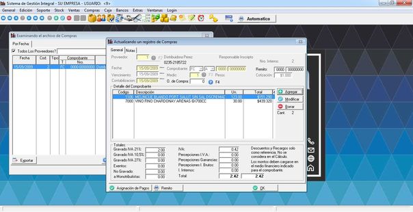 SD Gestion Medium - Ficha de Compras