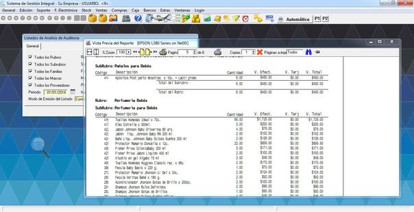 SD Gestion Medium PDV - Listado de Auditor&iacute;a