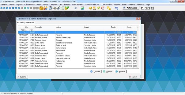 SD Gestion Medium S&uacute;per - Permisos a Empleados