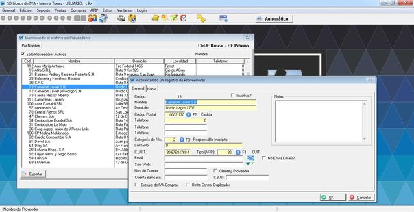 SD IVA - Proveedores